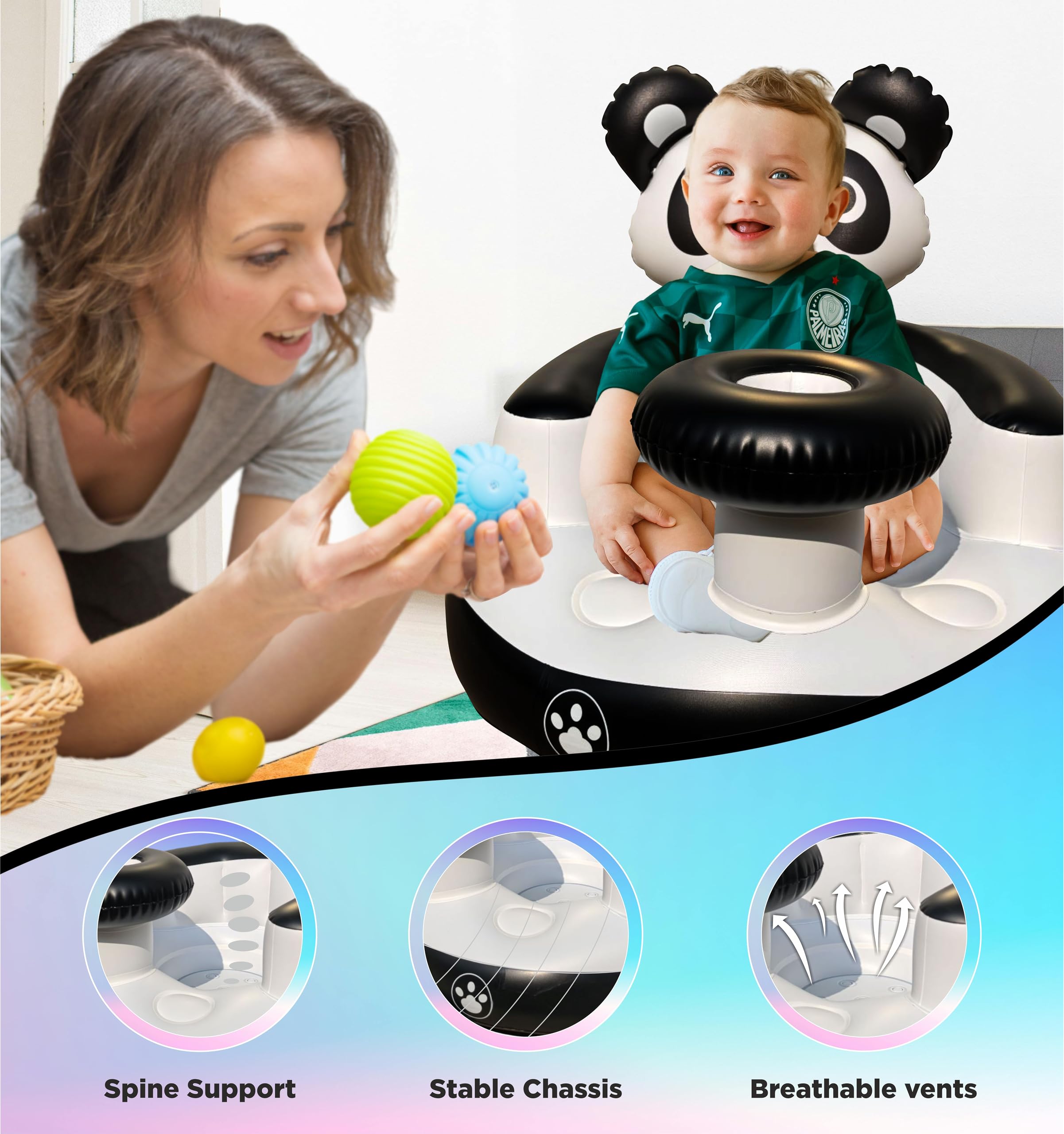 Marwan Sports Panda compact storage design helps tidy up quickly.