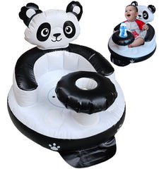 Marwan Sports Panda inflatable baby seat with tray supports relaxed play and feeding sessions.