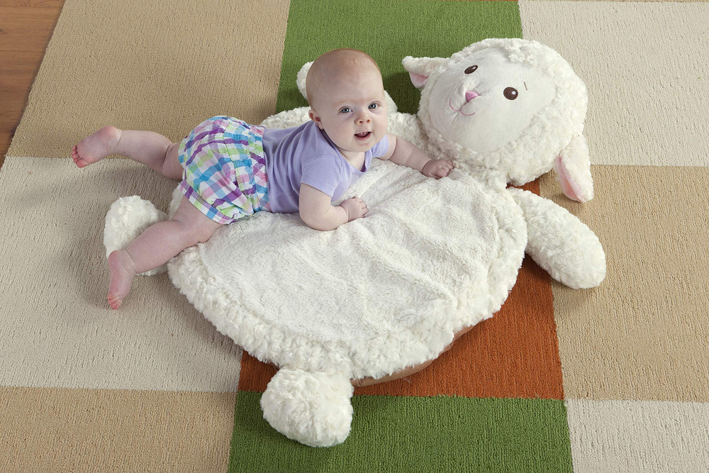 Mary Meyer Bestever Baby Mat Lamb stitched eyes add total softness.