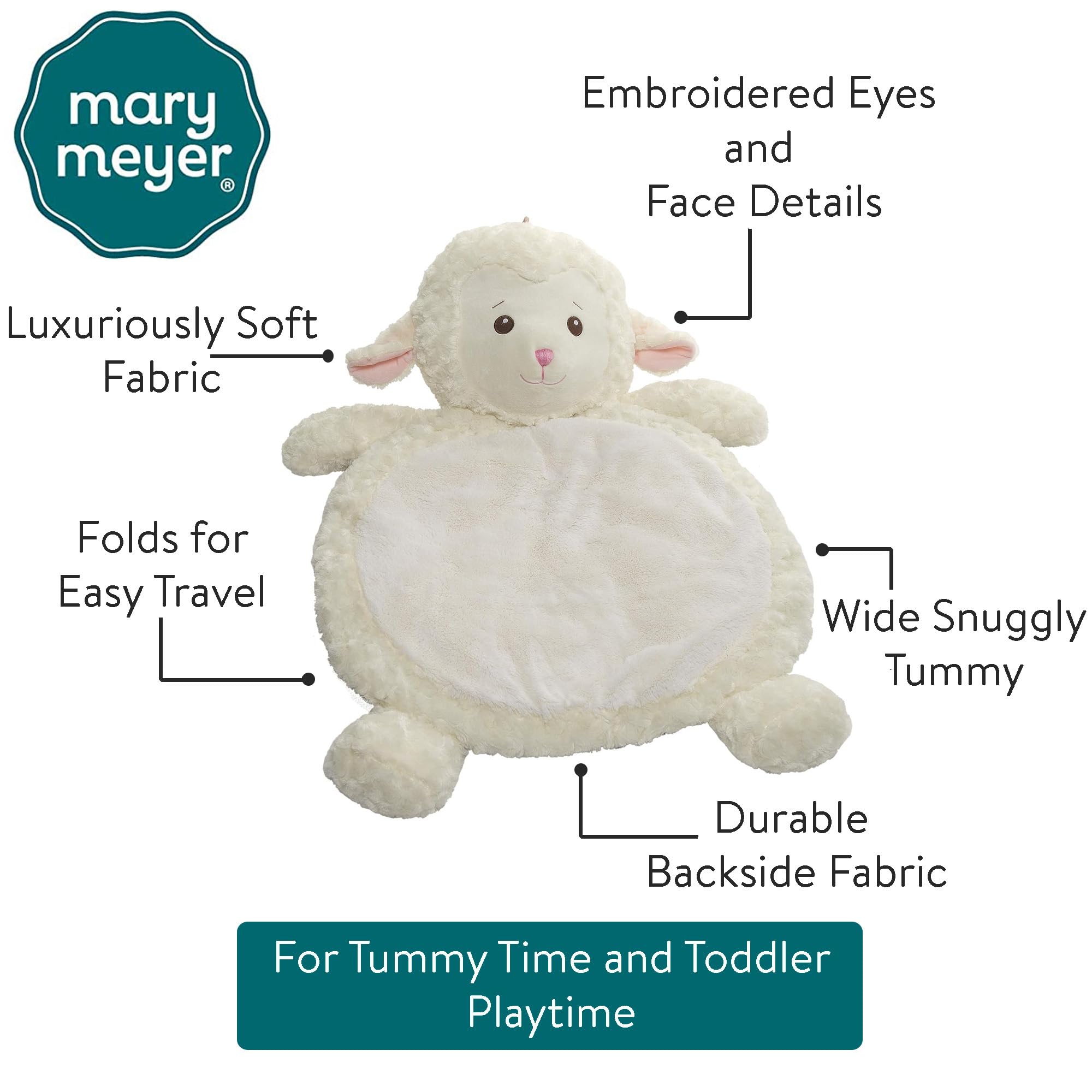 Mary Meyer Bestever Baby Mat Lamb tummy time play area with soft top.