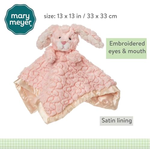 Mary Meyer Putty Nursery Pink Bunny side view shows plush charm for baby comfort.