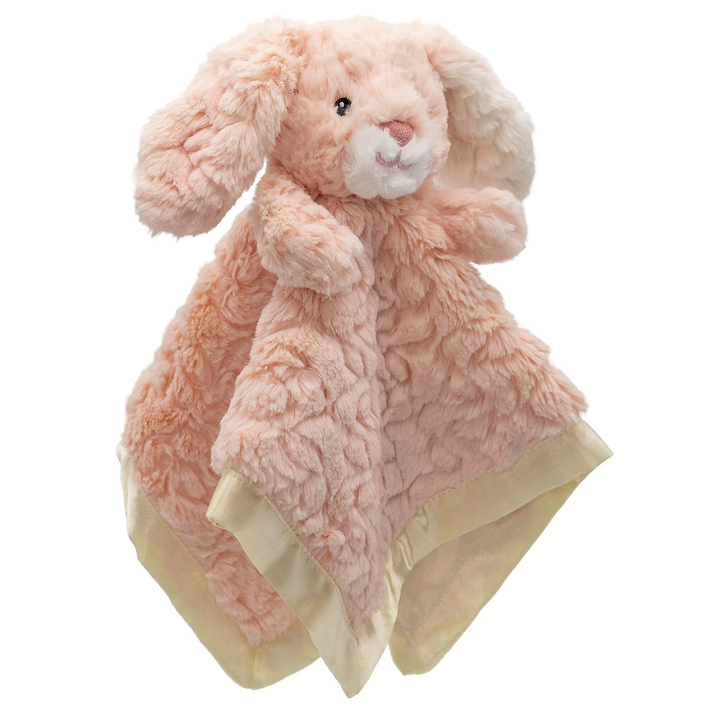 Mary Meyer Putty Nursery Pink Bunny soft fabric detail suggests gentle touch.