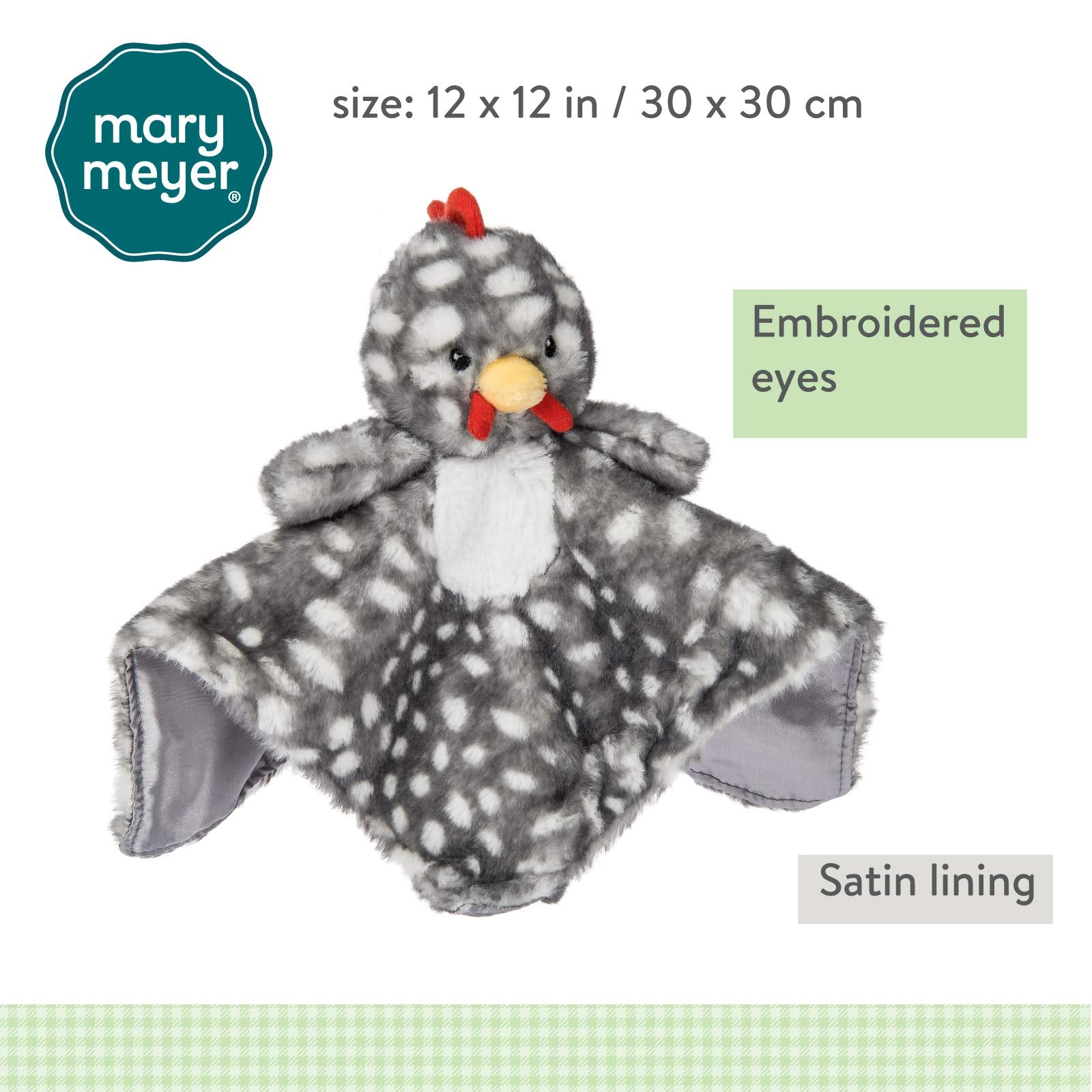 Mary Meyer Rocky Chicken blanket speckled fabric texture invites tactile play and snuggles.