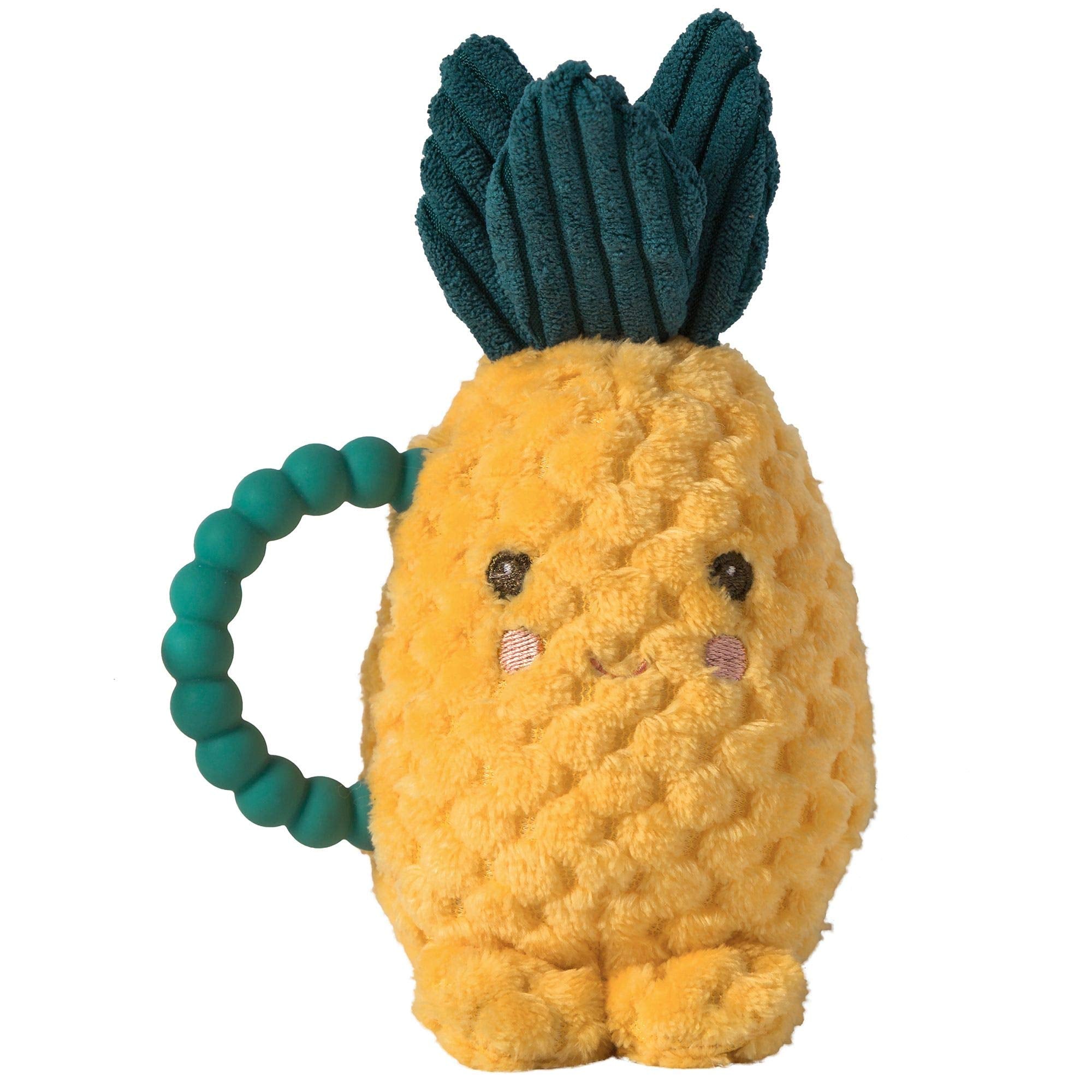 Mary Meyer Sweetie Pineapple teether rattle shown for baby soothing and grip