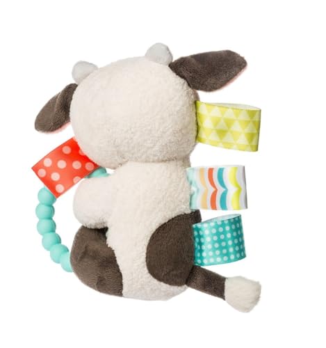 Mary Meyer Taggies Buttercup Cow teether ring close up for soothing teething moments