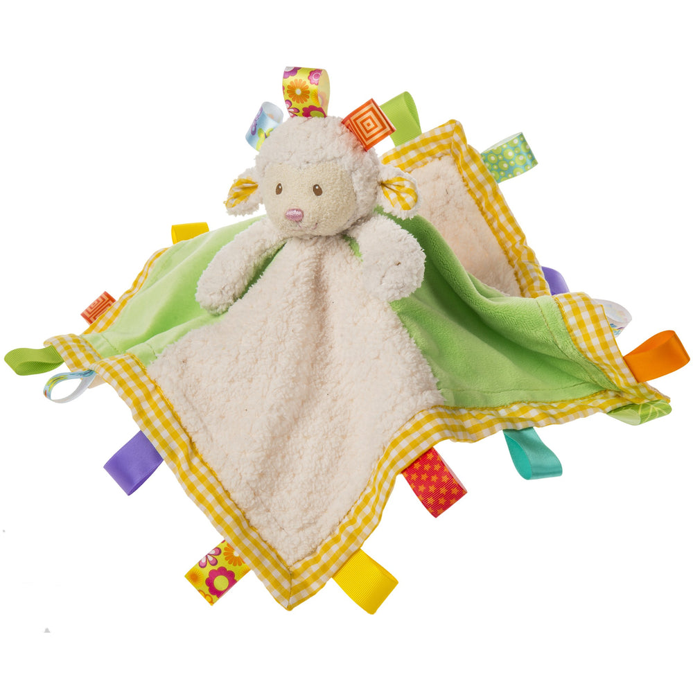 Mary Meyer Taggies Sherbet Lamb blanket in 13x13 size offers compact, portable comfort