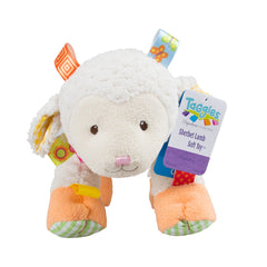 Mary Meyer Taggies Sherbet Lamb Toy being hugged by a baby for comfort