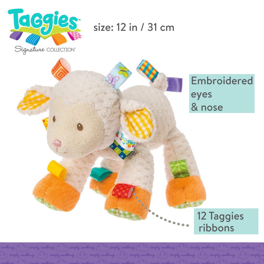 Mary Meyer Taggies Sherbet Lamb Toy highlights soft textured fabric