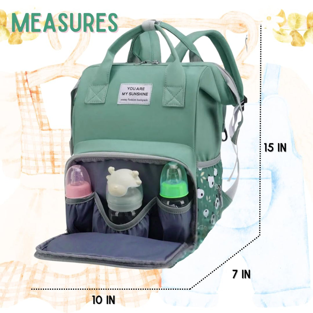 MARYAS Baby Diaper Bag Backpack side pocket with insulated bottle pocket for on-the-go cooling