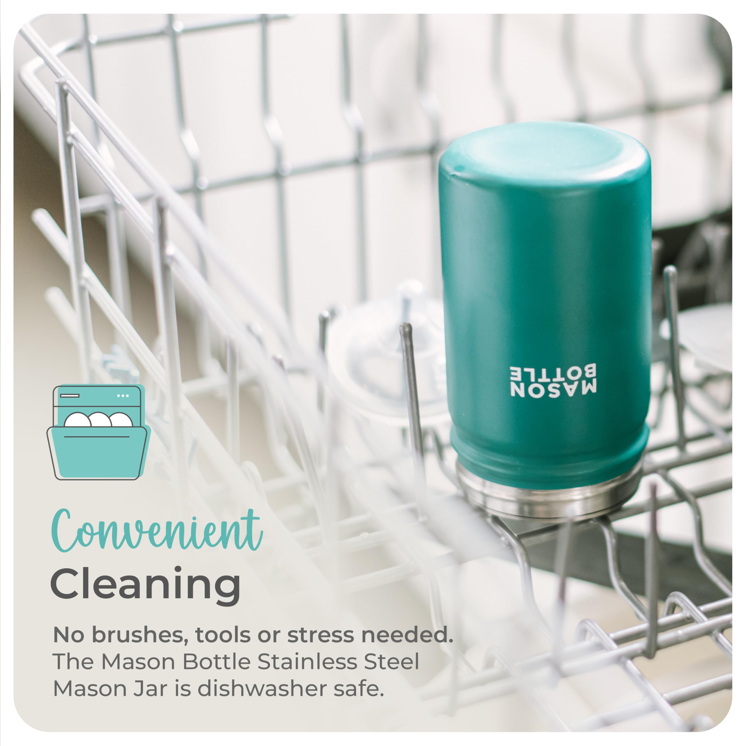 Mason Bottle 16oz jar with nipple/straw attachment compatibility