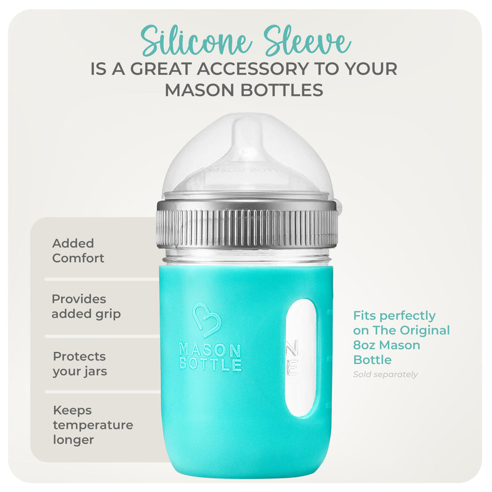 Mason Bottle 8oz silicone sleeve Made in USA ensures quality and reliable jar protection