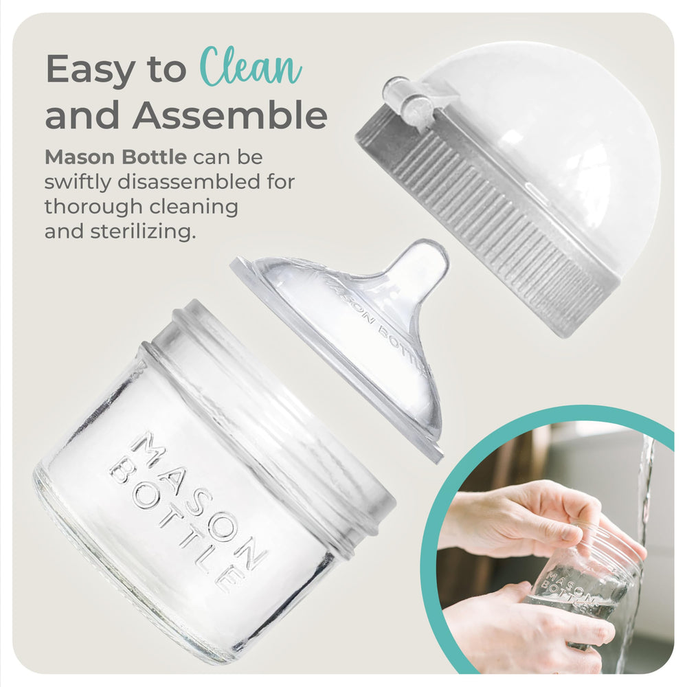 Mason Bottle cap and ring for secure, on-the-go closures.