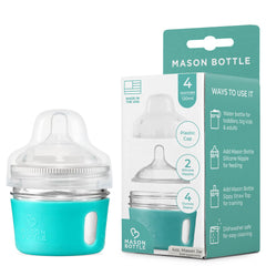 Mason Bottle DIY kit with two slow-flow nipples for newborn feeding.