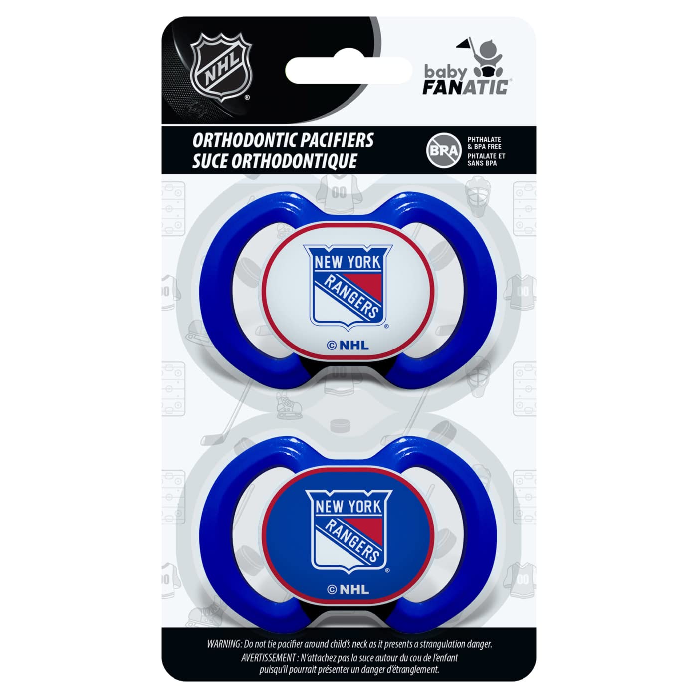 Masterpieces Baby Fanatic Pacifier plastic shield ensures safe, baby-friendly design.