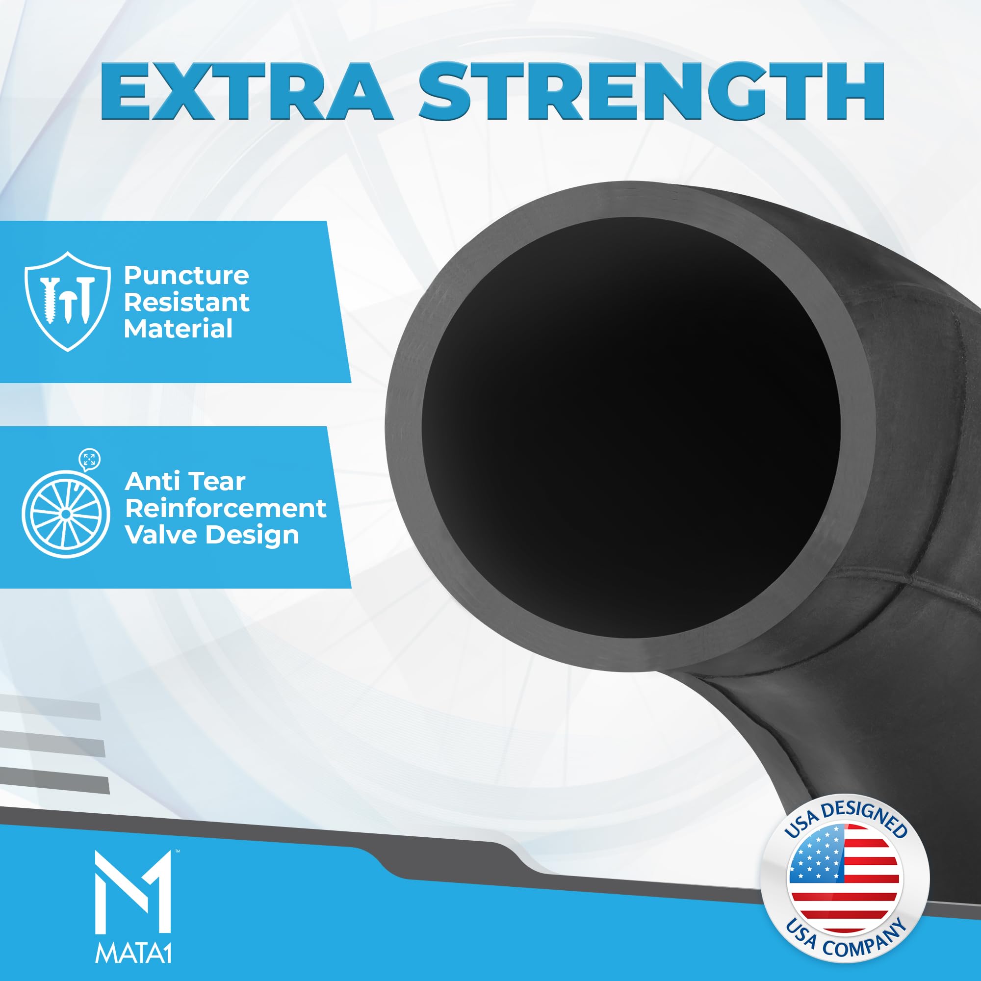 Mata1 inner tube 16in durable-outer-shell resists weather and wear.