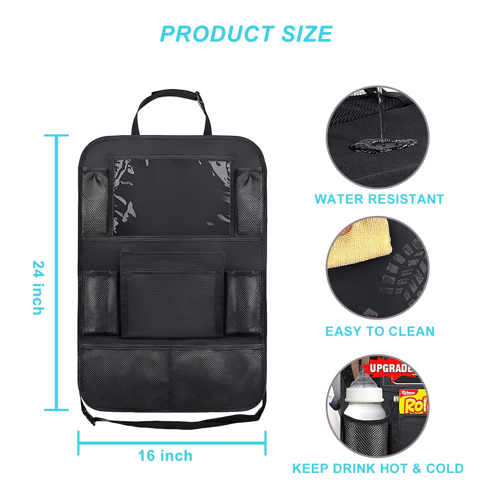 Matenf travel-friendly car organization keeping essentials within reach on road trips.