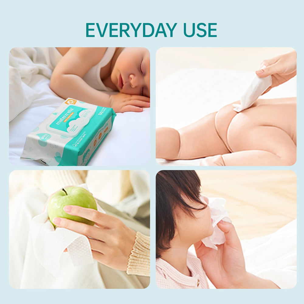 MATERN'ELLA non-woven material feels soft for newborn skin care.