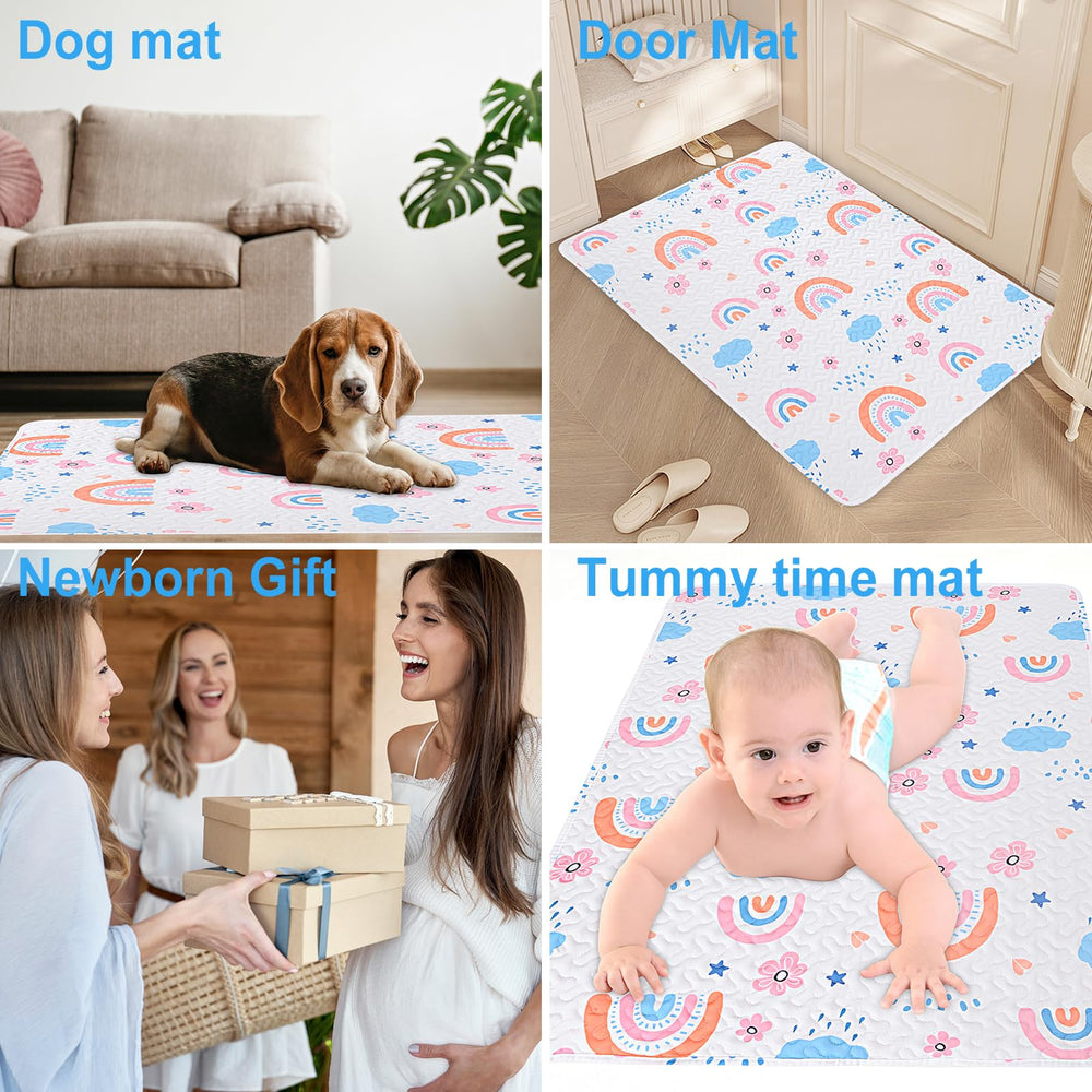 MatLeya 38x26-inch padded play yard sheet suitable for travel and nursery