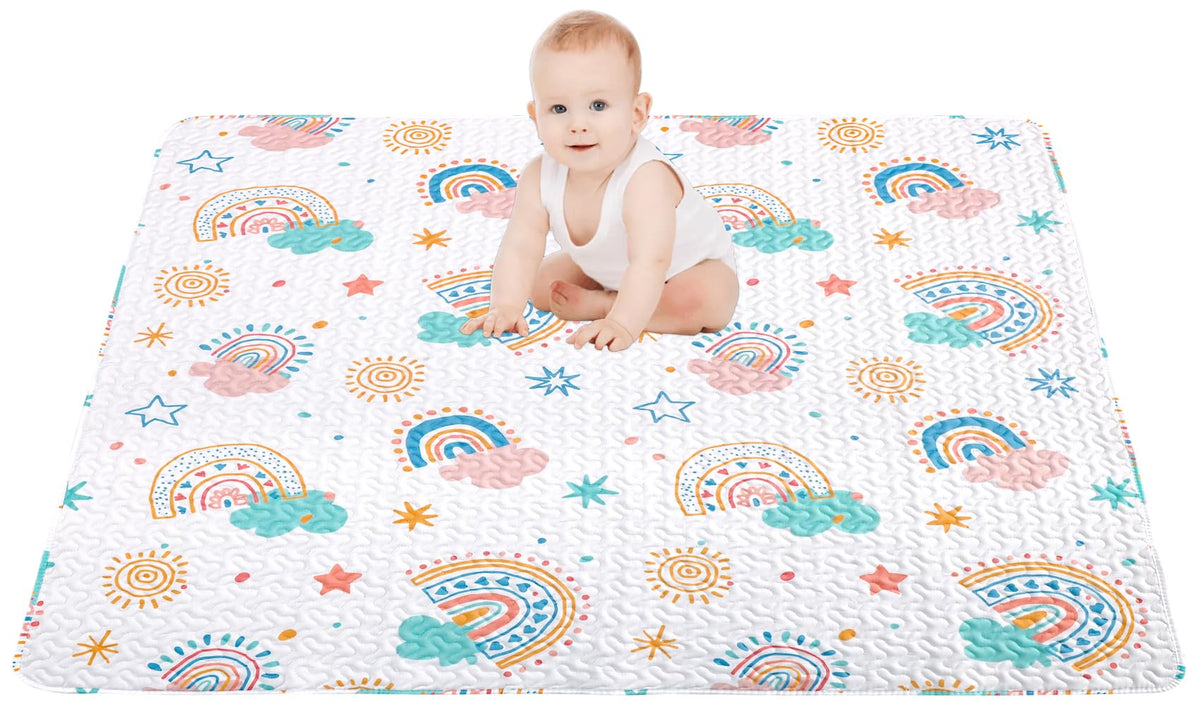 MatLeya 50x50 foldable play mat ready for playpen use and travel