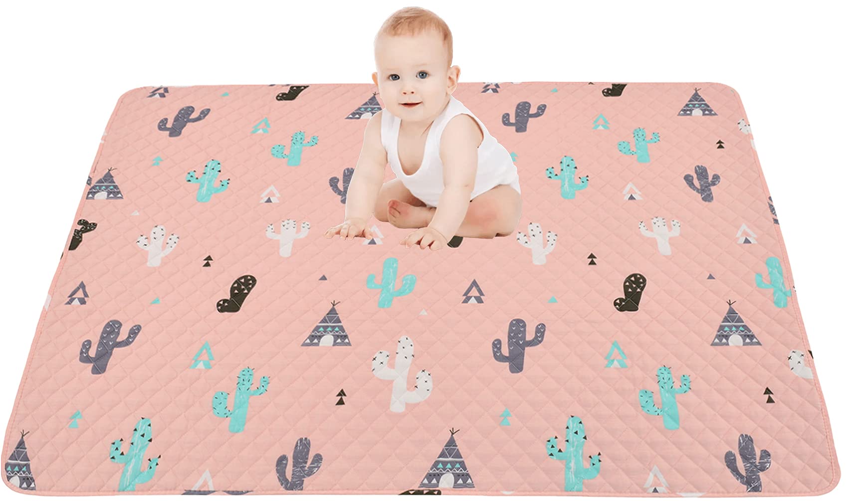 MatLeya 50x50 playmat folded for easy storage and travel.