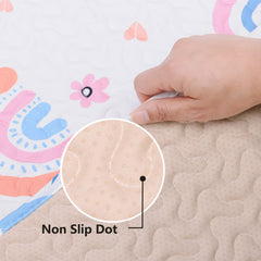 MatLeya baby playmat non-slip bottom for stable tummy time on any floor.