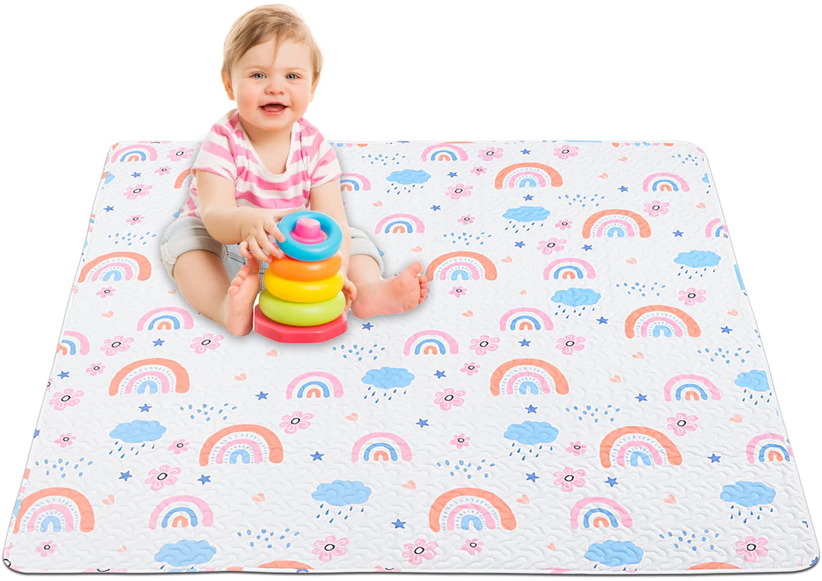 MatLeya baby playmat top layer close-up for gentle skin contact and comfort.