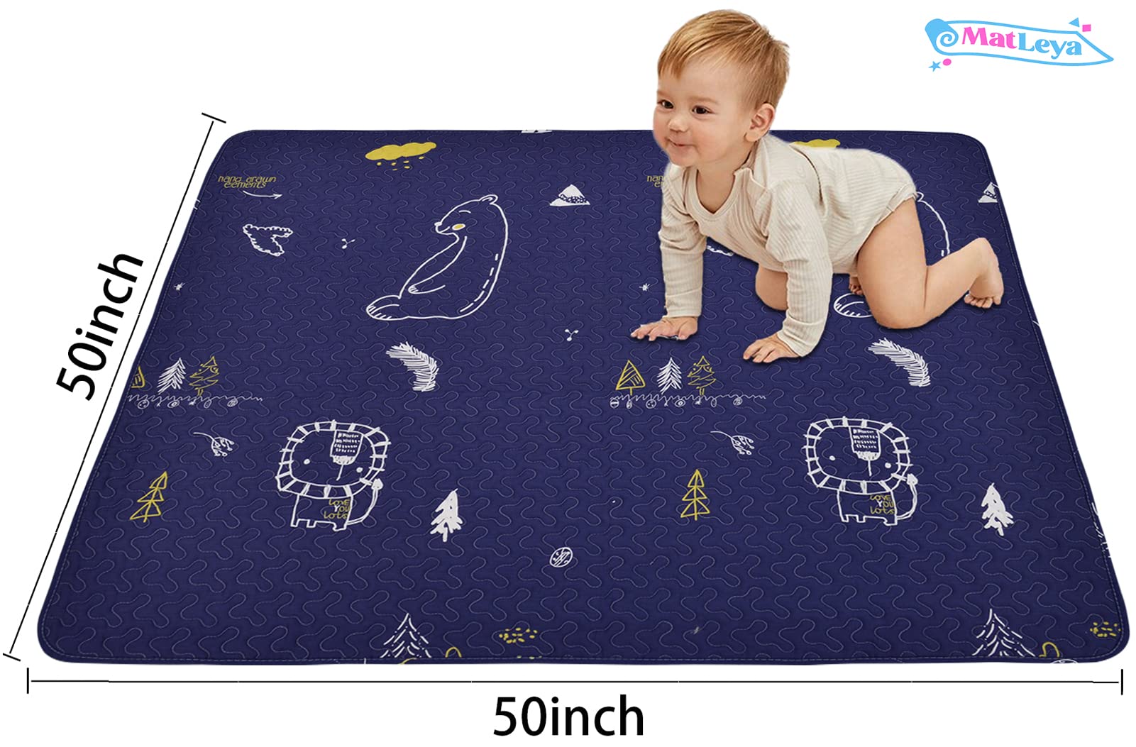 MatLeya multi-use floor mat – versatile for crawl, play, rug.