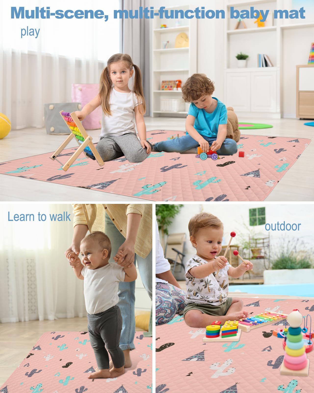 MatLeya non-slip backing keeps floor play steady and secure.