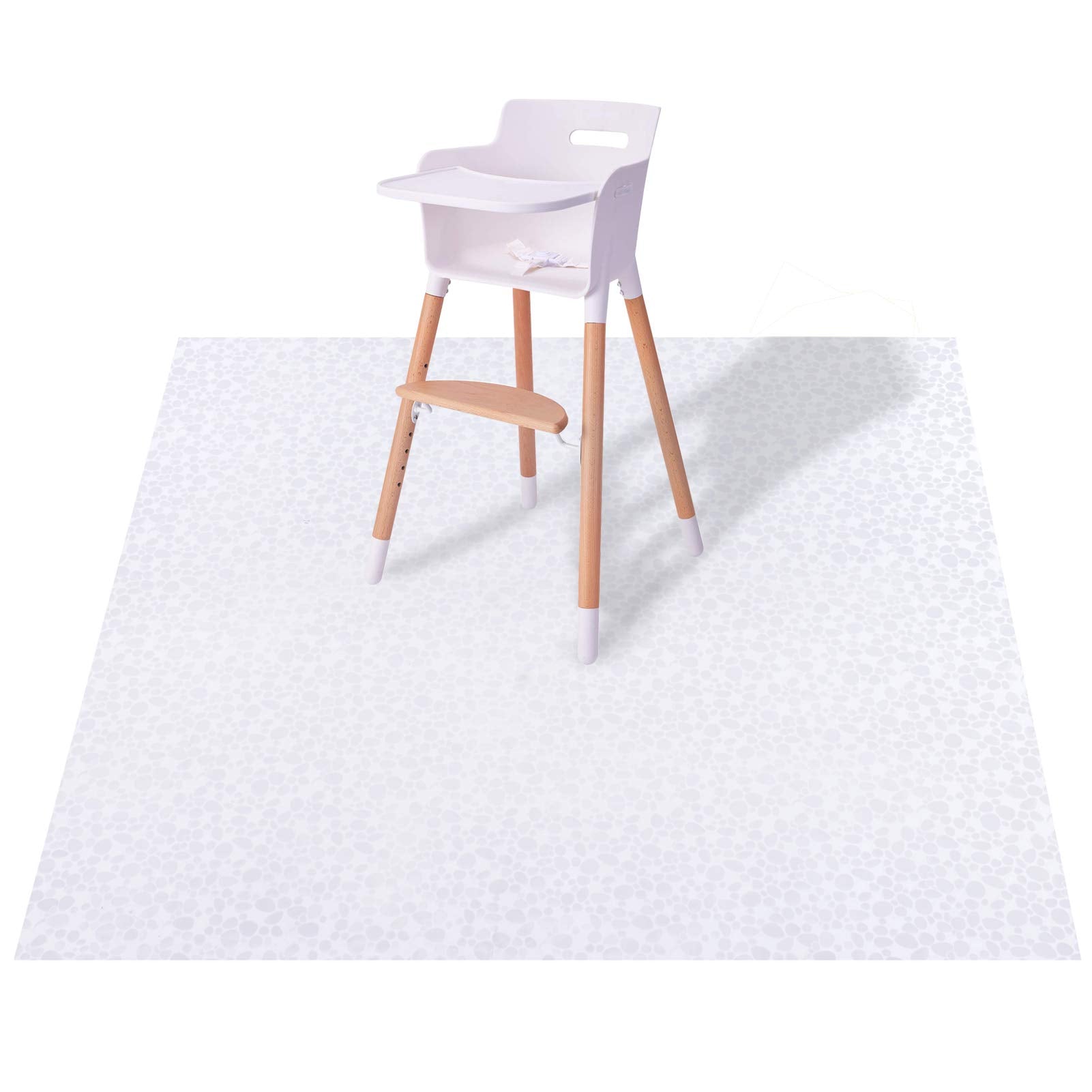MatLeya plastic splat mat with large 52x52 coverage protects floors during feeding