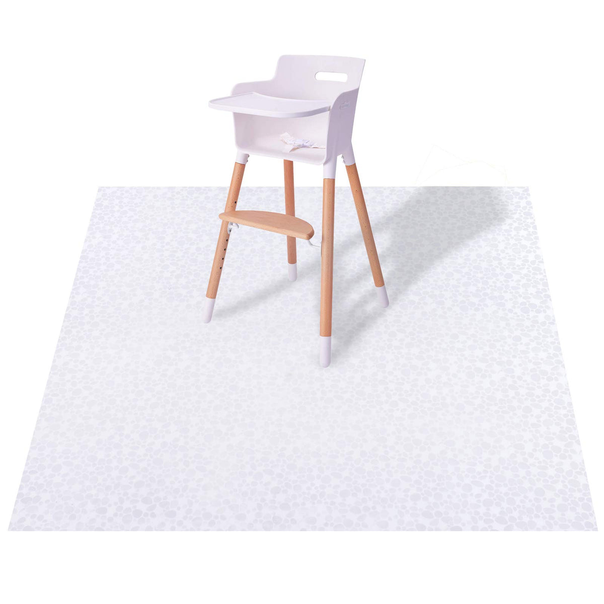MatLeya plastic splat mat with large 52x52 coverage protects floors during feeding