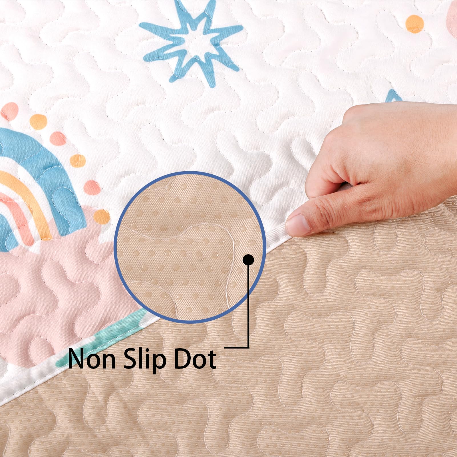 MatLeya 50x50 playpen-fit mat demonstrates exact sizing for calm, safe play