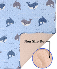 MatLeya playpen mat close-up showing plush top and color for visual appeal.