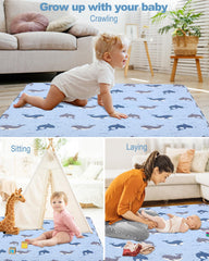 MatLeya portable playmat folded for travel and compact storage, ready to go.