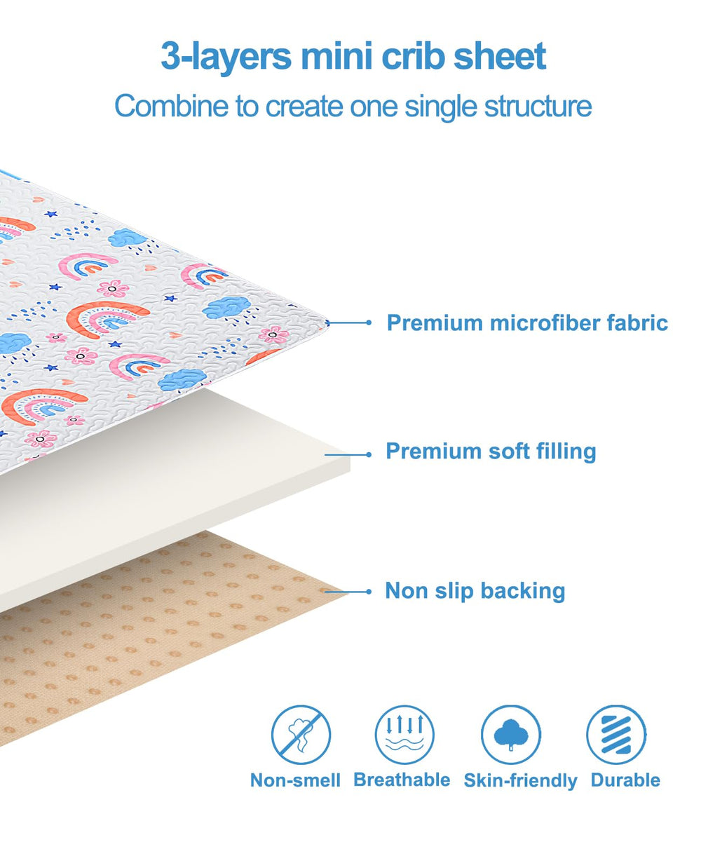 MatLeya quiet no crinkle crib sheet for peaceful naps