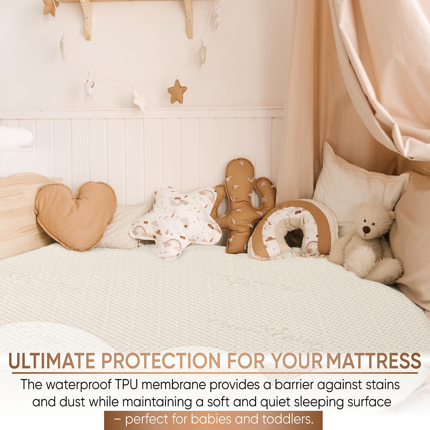 MATTSHIELD ORIGINAL standard crib size 28x52x6 fit for most standard cribs