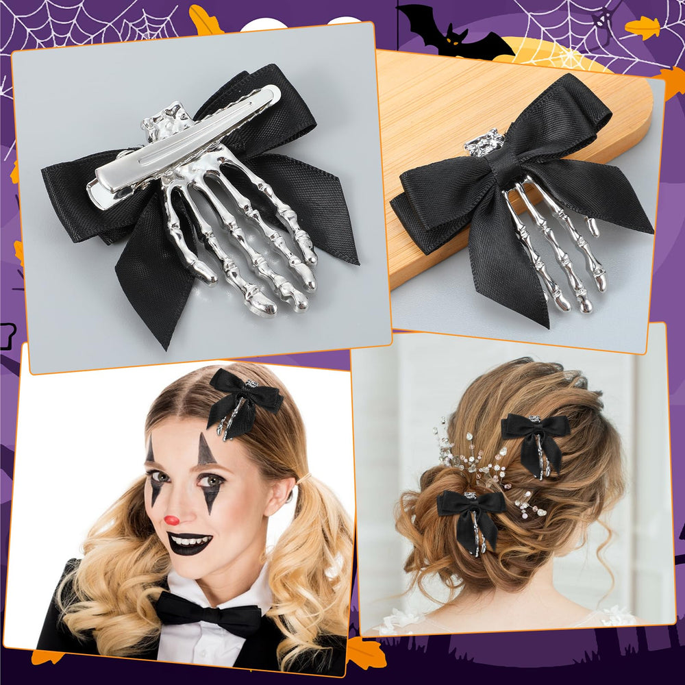 Matwsec two-piece goth hair clips set offers coordinated or mixed looks.