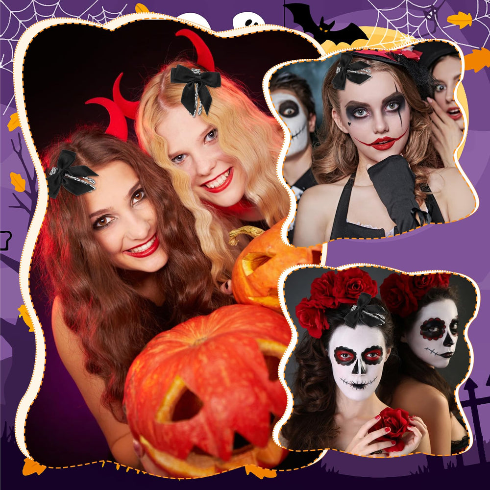 Matwsec halloween hair clip 2pc highlights two versatile styles for outfits.