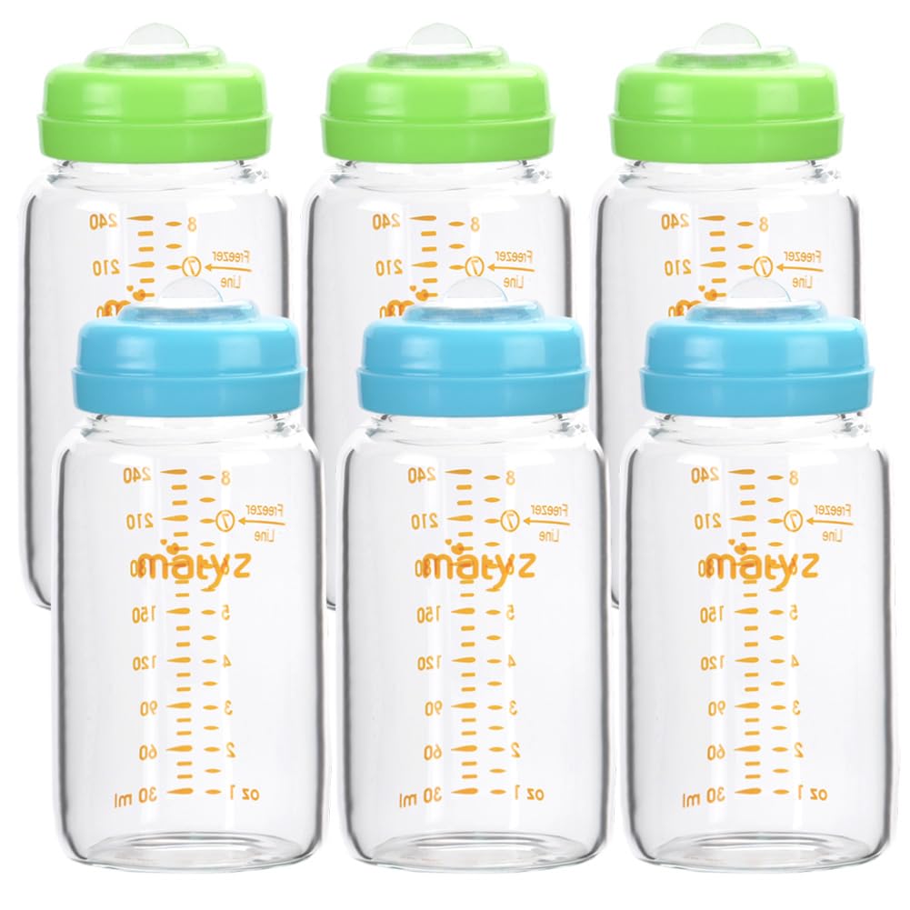 Matyz glass 8oz wide-neck bottle ideal for pumping storing and feeding with no plastic taste