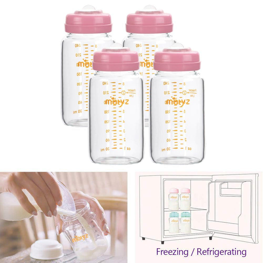 Matyz included narrow-neck converter enables Medela compatibility.