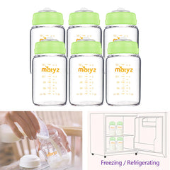 Matyz leakproof lid and seal on glass bottle for freezing and travel