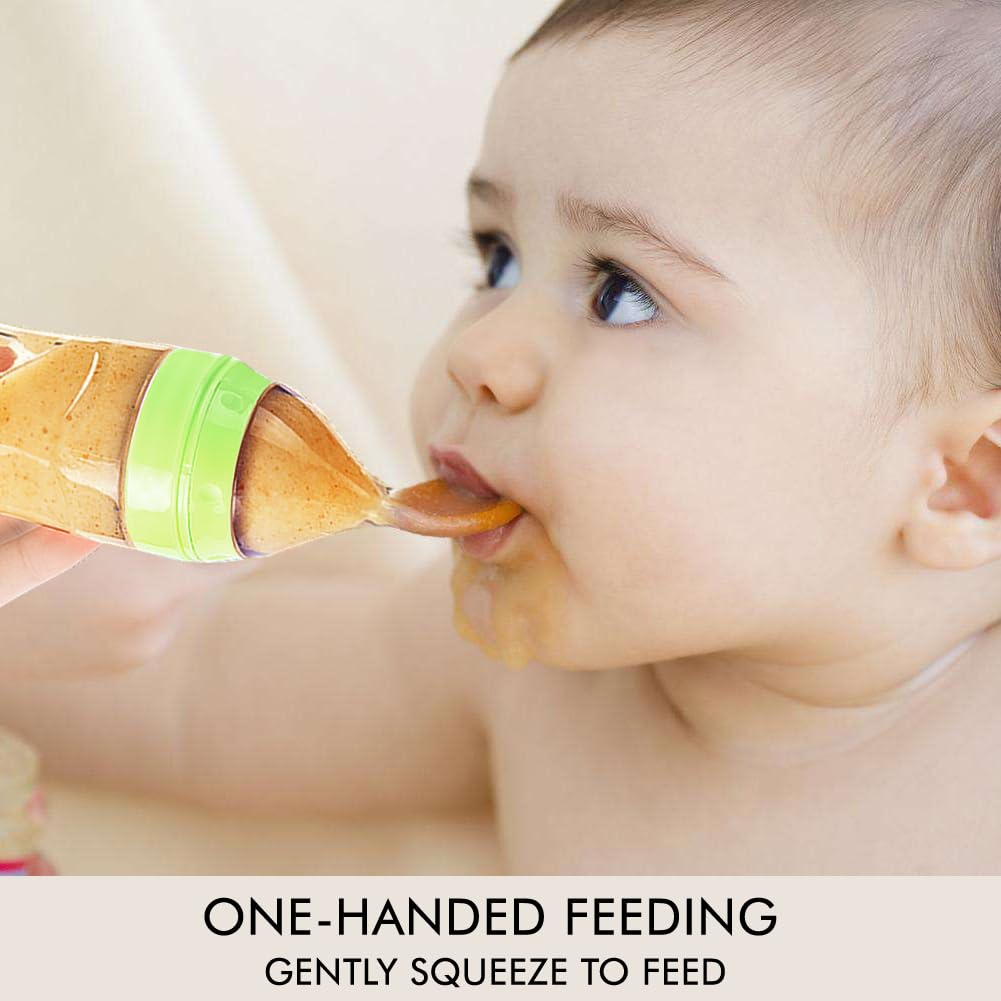 Matyz soft silicone spoon providing teething relief during feeding
