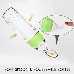 Matyz stand-up bottle showing the tight seal neck to prevent leaks