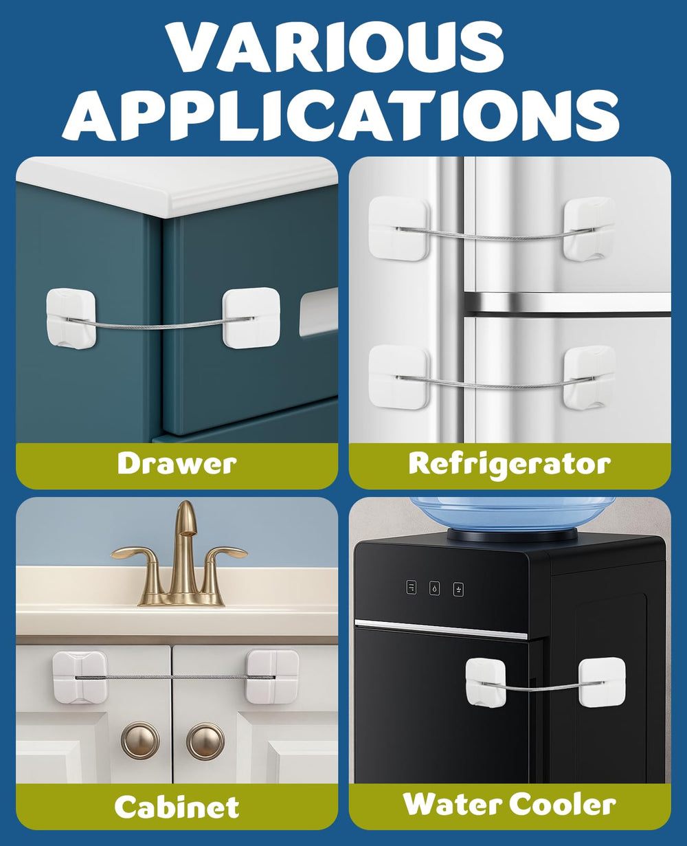 Maveek adhesive pads being applied on cabinet surface enables tool-free installation.