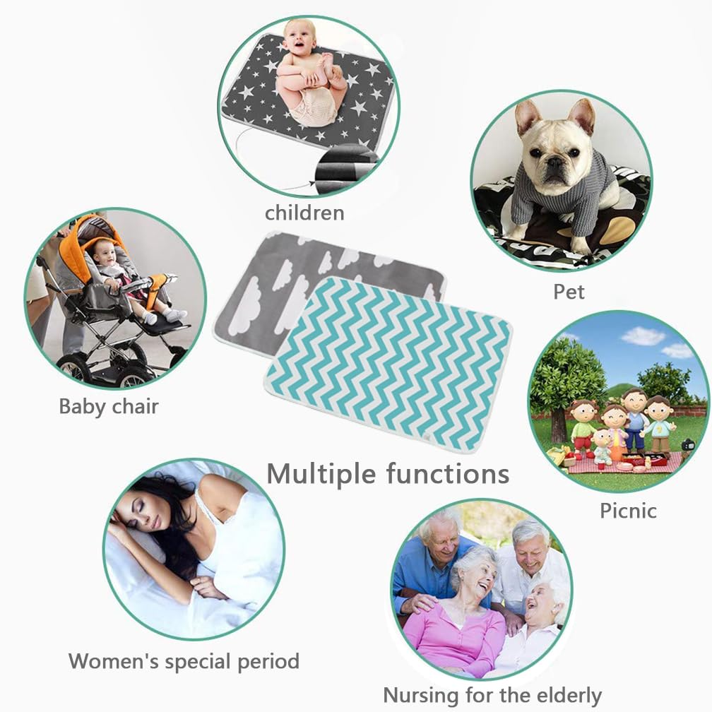 Maveek grey-green set demonstrates versatile, easy-care diaper changing solution.
