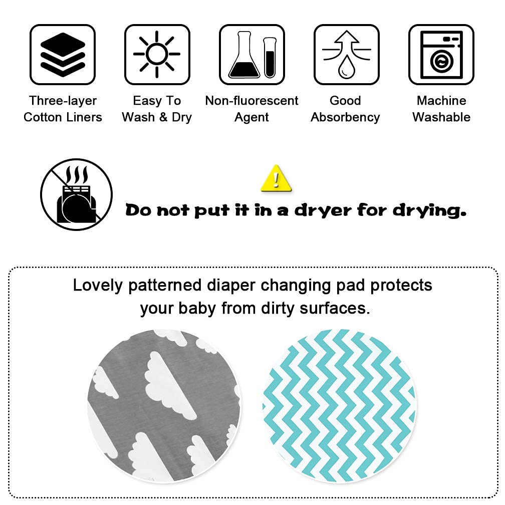 Maveek pad in newborn bed setup ensures gentle, cushioned diaper changes.