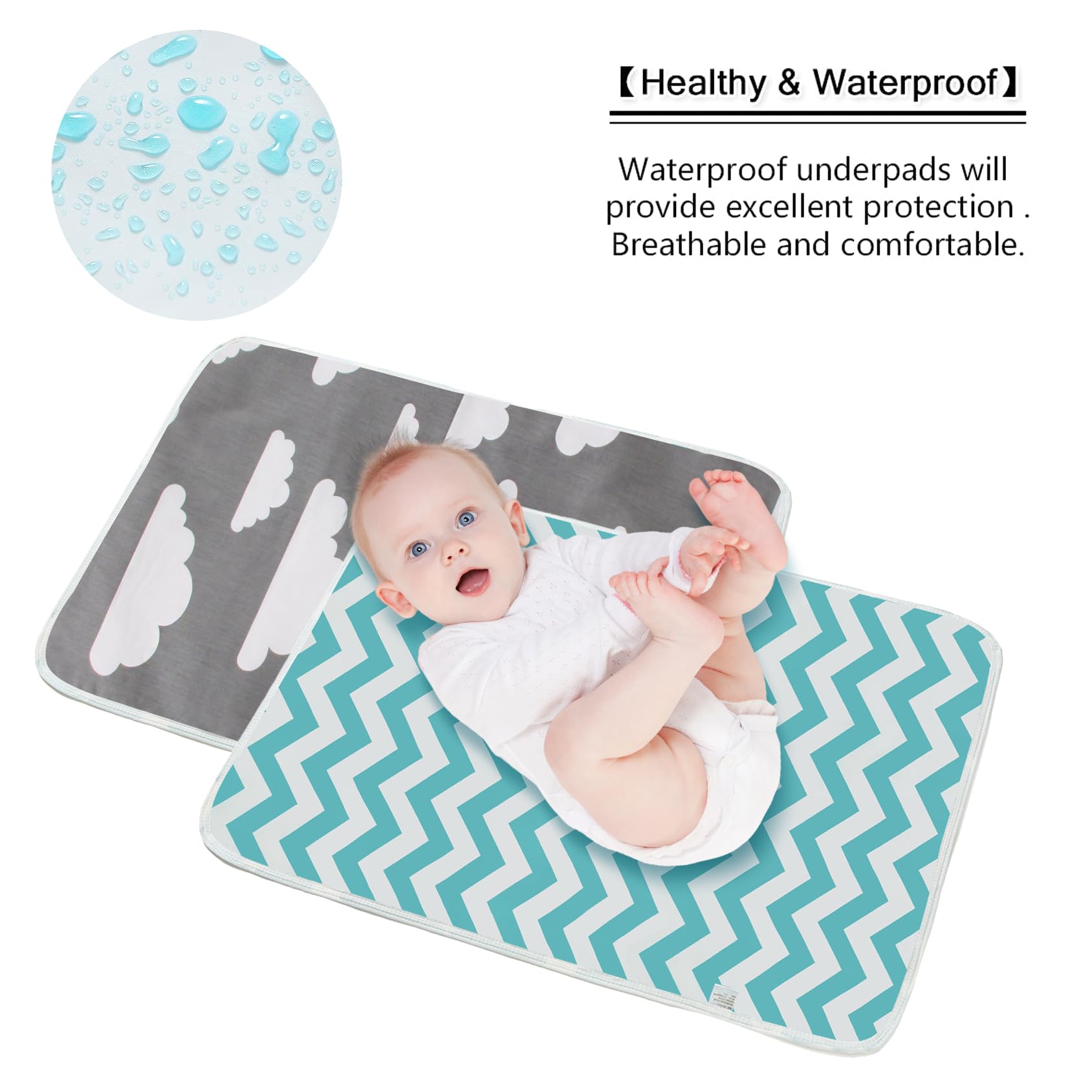 Maveek pad used as play mat keeps baby comfortable during playtime.