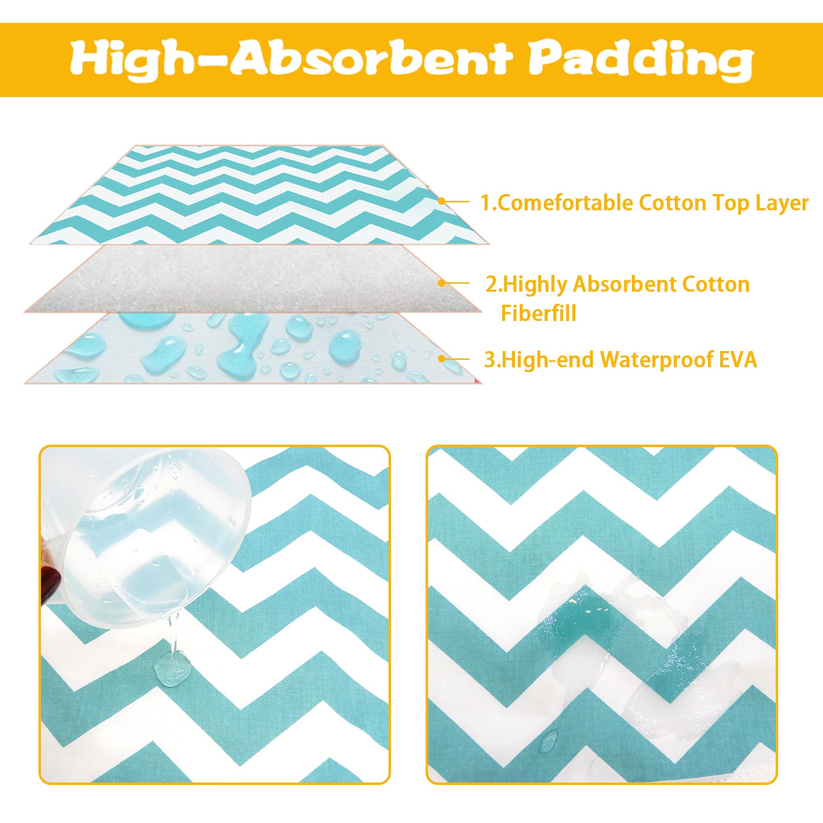Maveek soft-padding texture feels gentle on infant skin.