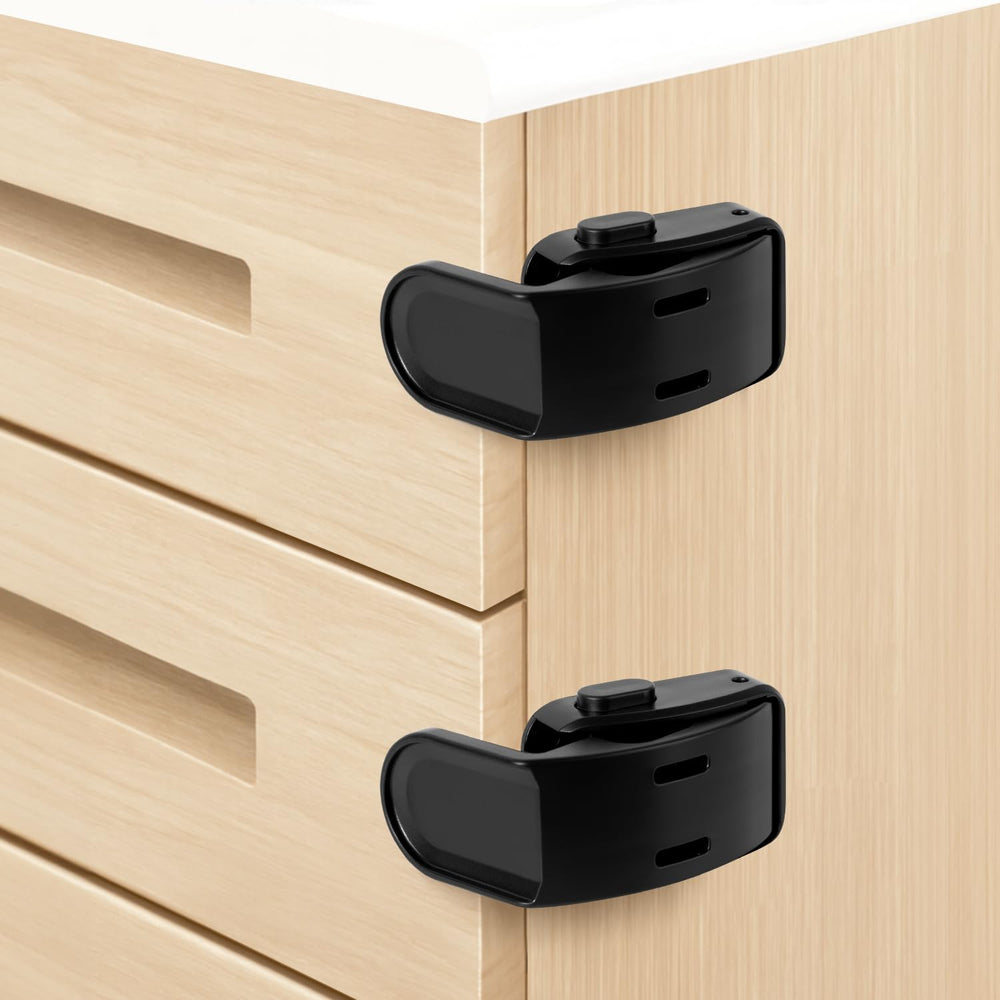 Maveek edge locks on slim drawer protect curious babies without tools