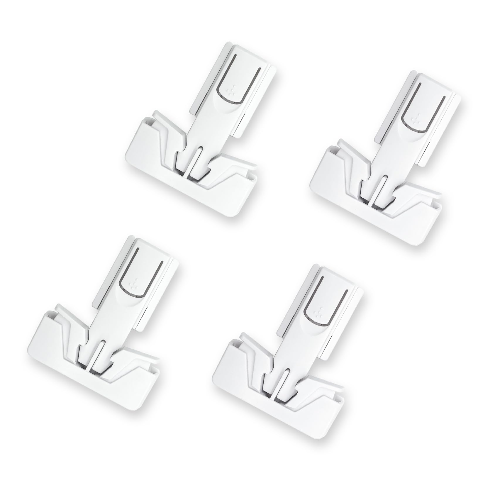 Maveek white fridge lock mounted on fridge door blends with kitchen decor
