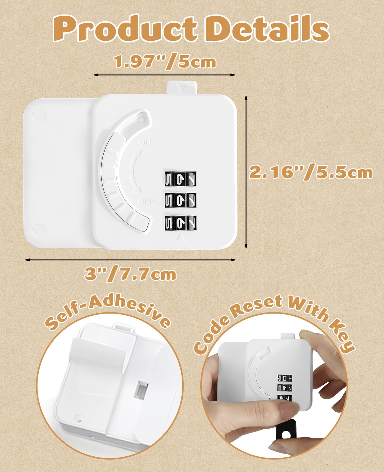 Maveek wardrobe closet lock protects items from curious hands in bedrooms or closets.